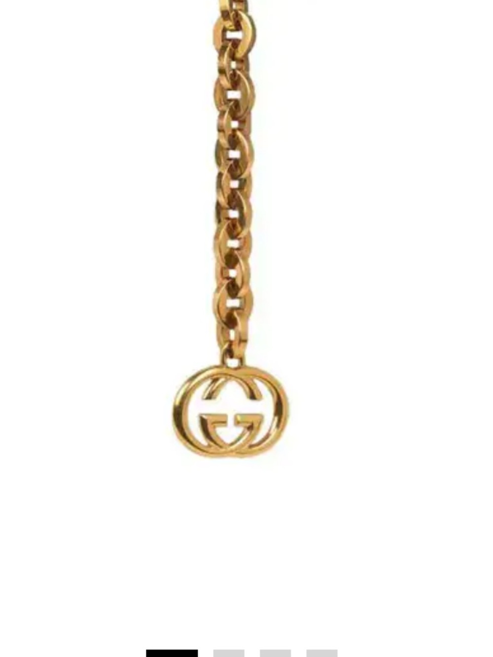 Gucci Gold Chain Logo Drop Belt - Picture 5 of 6